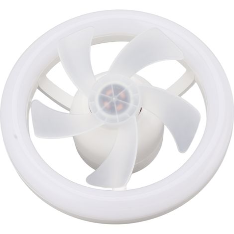Plafonnier Ventilateur LED 360° Orientable Dimmable E27 5 Pales 48W Télécommande Garage 85-265V (1/5)