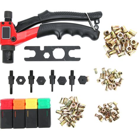 Kit de pince à riveter manuel avec mandrin pour écrous M3-M6, outil de pose industriel pour visserie (1/5)
