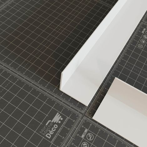 Cornière PVC - Longueur 2.60 m - Blanc - Lot de 5 - 3.5 x 3.5 cm (1/4)