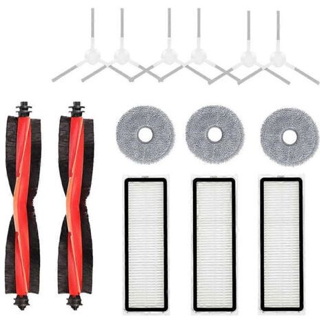 Accessoires pour aspirateur robot Xiaomi S20+ / S10 Plus / S10+ / B108GL / B105 / B108CN B113CN : filtre, brosse principale latérale et serpillière. (1/5)