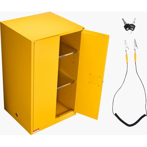 Mophorn Armadietto Porta Estintore per Liquidi Infiammabili, Capacità di circa 246 L, Ripiano Regolabile, Realizzato in Acciaio Laminato a Freddo e Zincato (1/5)
