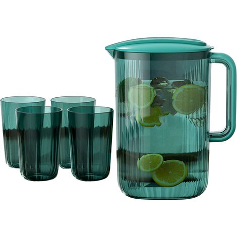 Pichet d'eau Transparent Grande Capacité Résistant à la Haute Température pour Thé, Jus et Limonade (1/5)
