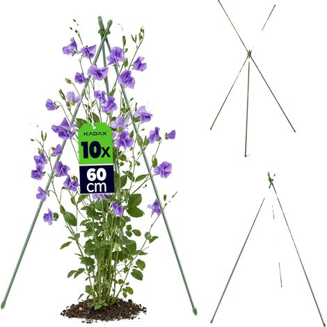 Supporto per piante, struttura resistente in metallo e plastica, versatile per uso interno ed esterno, verde (1/5)