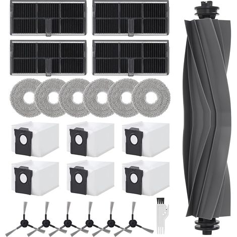 Kit d’accessoires 24 pièces pour robot aspirateur MOVA E30 Ultra/Dreame L10s Ultra Gen 2 / L10s Pro Ultra Heat / X30 Ultra, 6 sacs à poussière, 6 serpillières, 4 filtres, 6 brosses latérales (1/5)