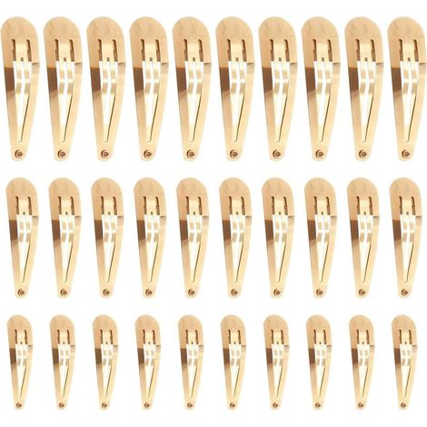 Lot de 30 pinces à cheveux universelles antidérapantes en métal doré (3',4 cm, 5,6 cm) (1/5)