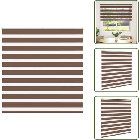 vidaXL Zebrarollo Braun 145x150 cm Stoffbreite 140,9 cm Polyester (1/5)