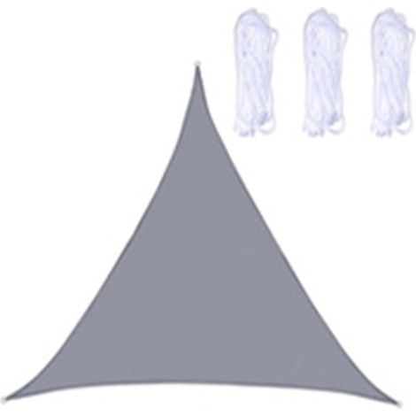 Voile d'ombrage triangulaire imperméable Angle auvent de protection solaire pour jardin extérieur 3x3x3m (1/5)