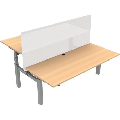 STIER Elektrisch höhenverstellbarer Team-Schreibtisch 501-88, 180x80cm, Buche mel., verstellbar 65-125cm, Traglast 100kg (1/4)