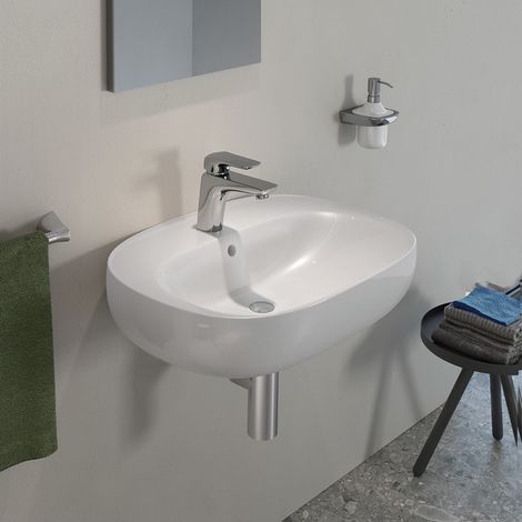 Lavabo sospeso 55 cm serie illusion ovale (1/3)