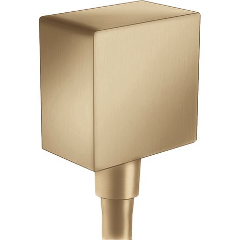 Hansgrohe Fixfit - Wandanschluss Square mit Rückflussverhinderer, Bronze gebürstet 26455140 (1/4)