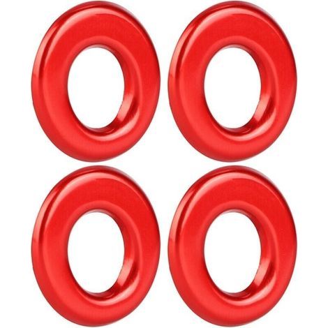 4 pièces de boutons de goupille de verrouillage de levage de porte, anneaux de revêtement d'habillage adaptés à Benz GLa GLC nouvelle classe C classe E (rouge) (1/5)