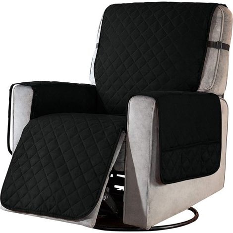 Housse de chaise antidérapante, gris clair, 200 x 65,3 cm (1/5)