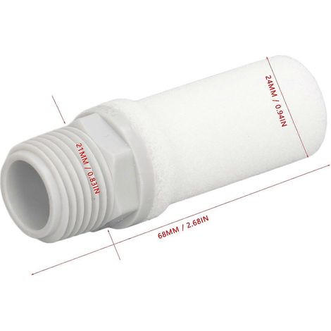 10 Stück pneumatische Schalldämpfer G1/2 Zoll 1,32 MPa PP Hochleistungs-Magnetventil-Schalldämpfer für Zylinder (1/4)