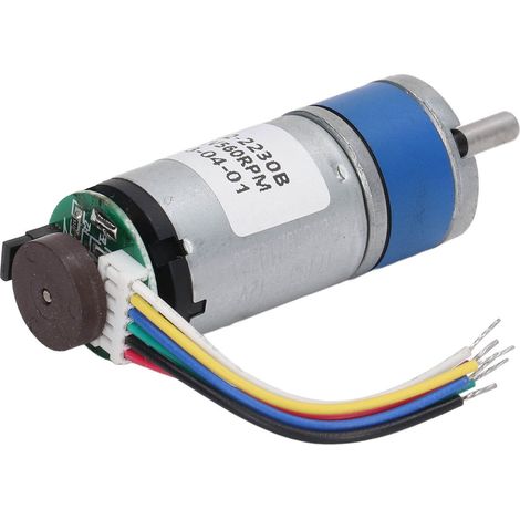 Moteur à engrenages planétaires 22mm CM22-2230B avec encodeur, 12V 560RPM, motoréducteur DC compact pour applications précises, haute performance. (1/5)