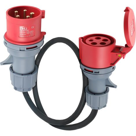 Adaptateur CEE 16 A vers 32 A, 5 broches 400 V avec câble de 1 m (1/5)