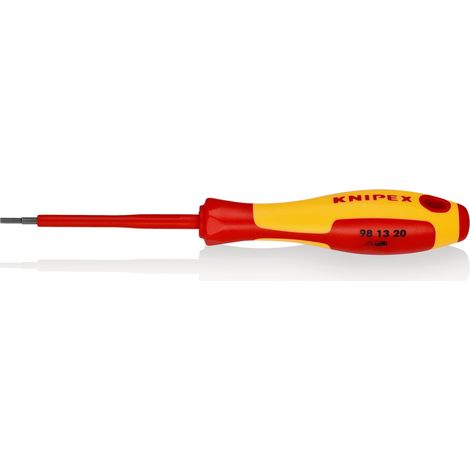 KNIPEX 98 13 20 Tournevis pour vis à six pans creux isolées par gaines bi-matière, certifiées VDE brunie 175 mm