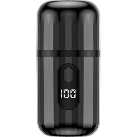 Mini rasoir électrique portable rechargeable par USB noir (1/5)