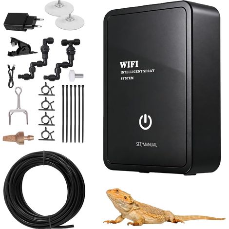 Brumisateur Terrarium, Système de Brumisation Intelligent pour Reptiles, Humidificateur pour Reptiles, Système de Brumisation Terrarium pour Amphibiens, Plantes d'intérieur (1/5)