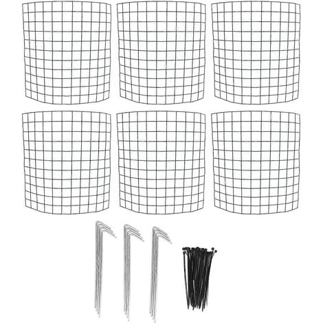 Protections de plantes en fil de fer extensibles, empêchant les animaux d'entrer, ventilation, cages métalliques pour plantes de cour (1/4)