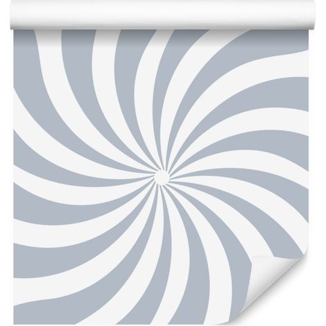 Papier peint hippie gris clair et blanc pour salon et chambre 50x1000 (1/5)