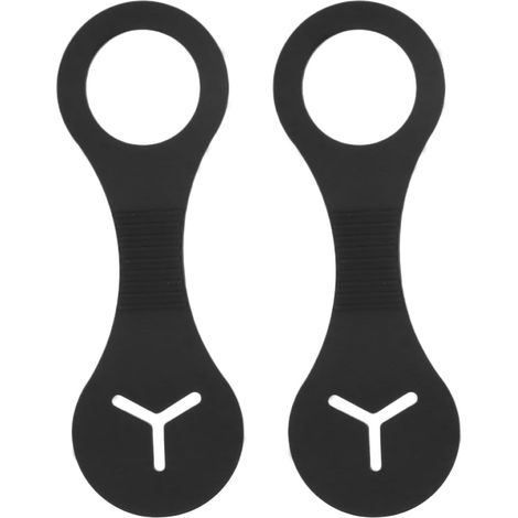 Set di 2 porta sacchetti per deiezioni canine in silicone - Supporto a mani libere per sacchetti per deiezioni canine - Comodo da usare con il guinzaglio e durante le passeggiate (1/5)