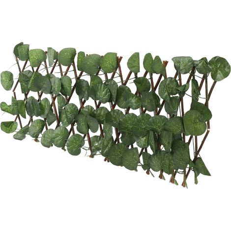 Haie artificielle, clôture simulée, extensible, protection solaire, imperméable, topiaire artificielle, plante pour jardin, feuille de bégonia (1/5)