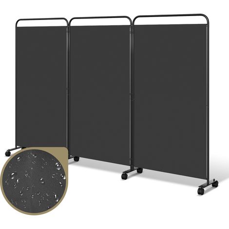 Jiubiaz Paraventi con rotelle Divisorio per ambienti Schermo per la privacy Schermo da giardino Antracite 263x180 cm (1/5)