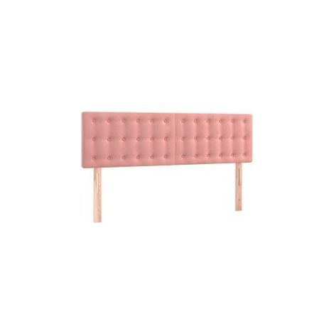 Tête de lit à LED Rose 144x5x78-88 Velours (1/5)