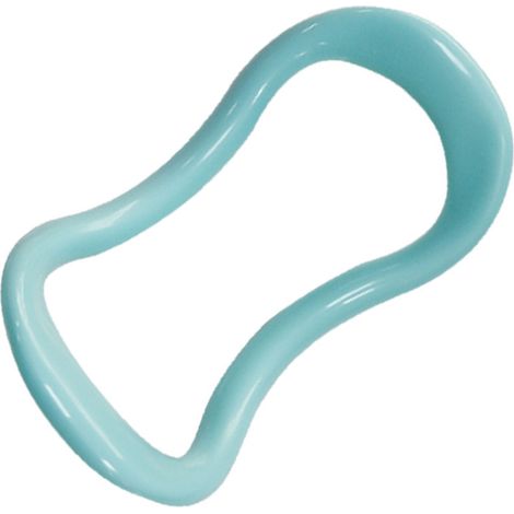 Anneau de yoga et de fitness bleu en polypropylène écologique, de forme arrondie. (1/5)