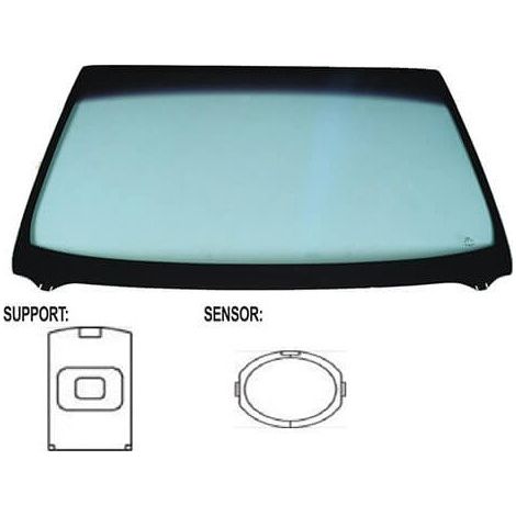 Pare-brise avant teinté vert pour capteur pluie et lumière 5 portes Renault Megane 3 2008-2015