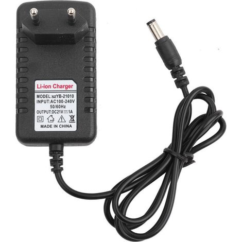 Adaptateur de chargeur Li ion à noyau de cuivre épais 21 V/1A chargeur de batterie au Lithium adaptatif prise ue (1/4)