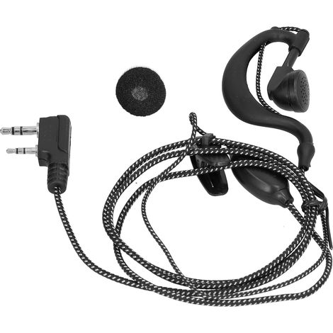 Écouteur pour talkie-walkie avec cordon épais et embout auriculaire tressé pour Baofeng BF-6, 7, 8S et UV5R