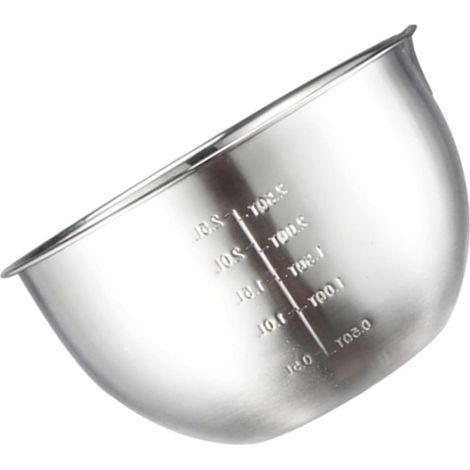 Bol à Mélanger Inox avec Bec Verseur et Graduation Saladier Multifonction pour Cuisine Œufs Pâtes et Salades Bol Mixeur Robuste et Élégant Acier Inoxydable (1/5)
