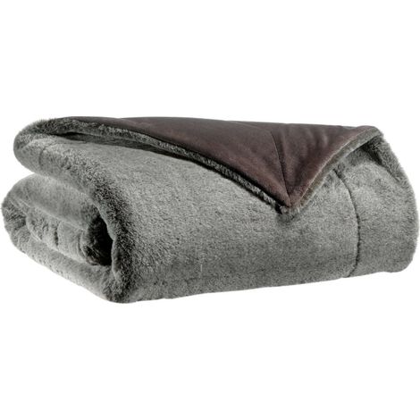 VIVARAISE - Plaid Vivaraise Kinta en polyester marron (130 x 160 cm) (1/2)
