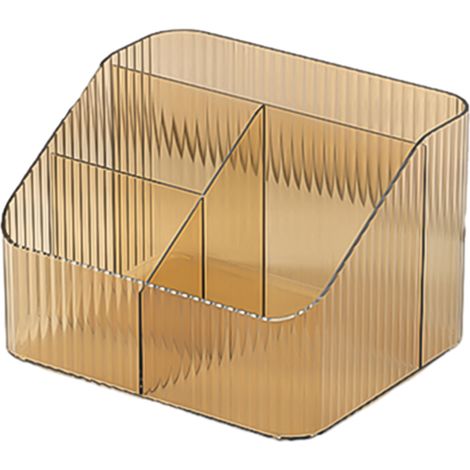 Organisateur de pinceaux de maquillage transparent, présentoir à cosmétiques, boîte de rangement de bureau pour produits de beauté, rouges à lèvres, bijoux, articles de papeterie (coiffeuse, salle de