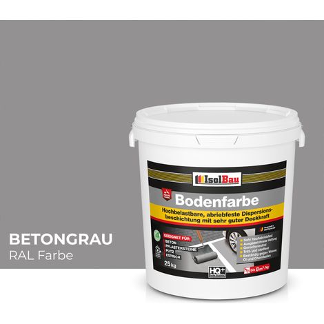 Pintura vial IsolBau para hormigón, color gris hormigón, 25 kg (1/5)
