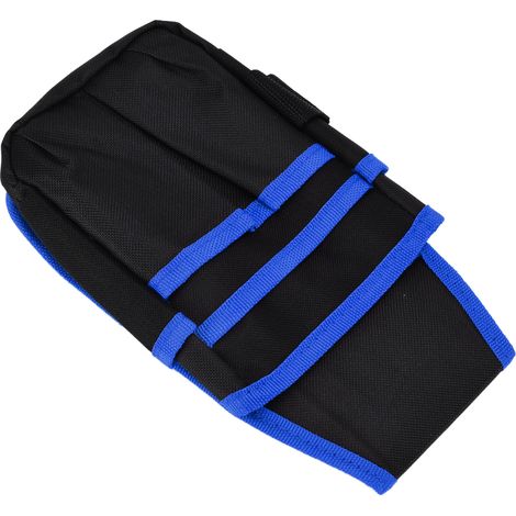 Étui à outils de poche, petit sac porte-outils, organisateur d'électricien avec ceinture, bord bleu (1/5)