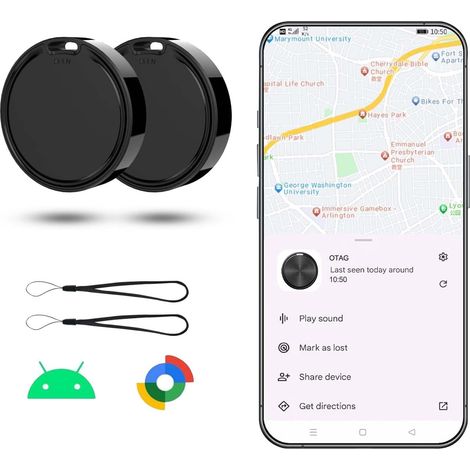 Lot de 2 Air Tags Android, Air Tags pour Android, version batterie