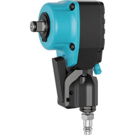 HAZET Twin Turbo Faust Schlagschrauber 9012PTT, Lösemoment maximal [Nm]: 550 Nm, 1/2 Zoll (12,5 mm) Vierkant, L x B x H: 85 mm x 64 mm x 141 mm, Hochleistungs-Doppelhammer-Schlagwerk (1/8)