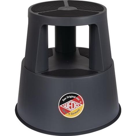 Taburete con ruedas PP y TPE gris H. con/sin carga 420/428mm (1/5)