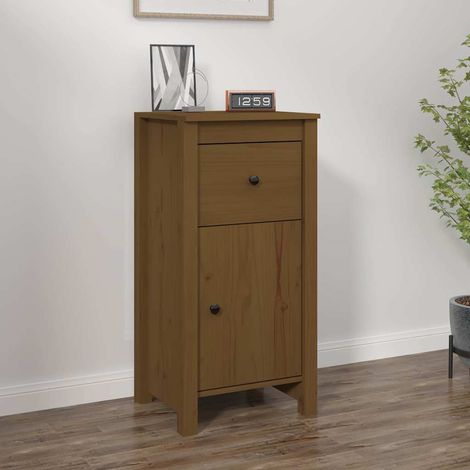 vidaXL Buffet marron miel 40x35x80 cm bois massif de pin (1/5)