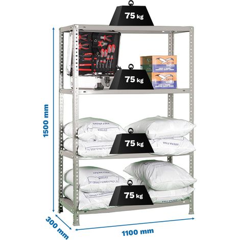 Simonrack Advantage Superplus 4-300 Metallregal grau