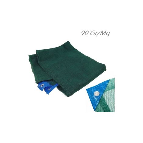 Rete telo raccolta olive Pugliese Antispine 10x10 mt in monofilo di polietilene stabilizzato ai raggi UV 90 gr/mq con apertura Verde 10 x 10 mt