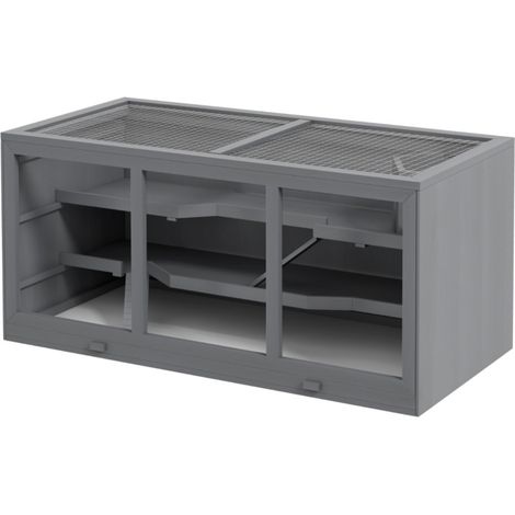 Cage pour rongeur-Hamster nain-Souris-Villa 3 étages-Escaliers bois-Complet-115x57x55(cm) (1/5)