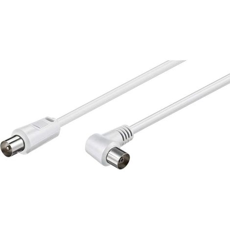 Cable de conexión de antena en ángulo (70 dB), doblemente blindado, 1,5 m de longitud (1/3)