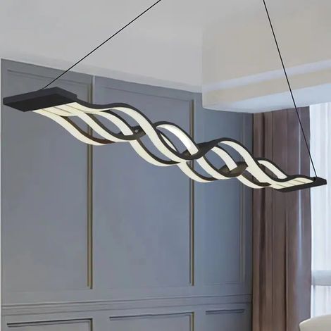 Suspension LED créative BOMCLAP effet vague, 100 cm, 80 W, plafonnier créatif d'intérieur, 3000 K (1/4)