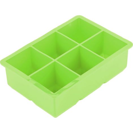 Moule à Glaçons en Silicone 6 Cavités pour Chocolat et Bonbons - Accessoire de Cuisine Vert (1/5)