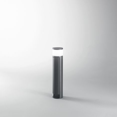Palo alluminio Espina per esterni colore grafite diffusore bianco attacco G9 IP44 (1/3)