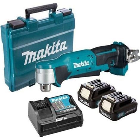 Makita - Taladro angular de 12V con batería, 2x batería Li-ion CXT 2,0 Ah, cargador DA332DSAE