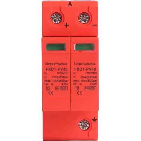 RASTKY Parafoudre de Tension, Dispositif de Protection Efficace des Panneaux Solaires pour Systèmes PV DC, Facile à Installer, pour équipements électroniques (1/5)